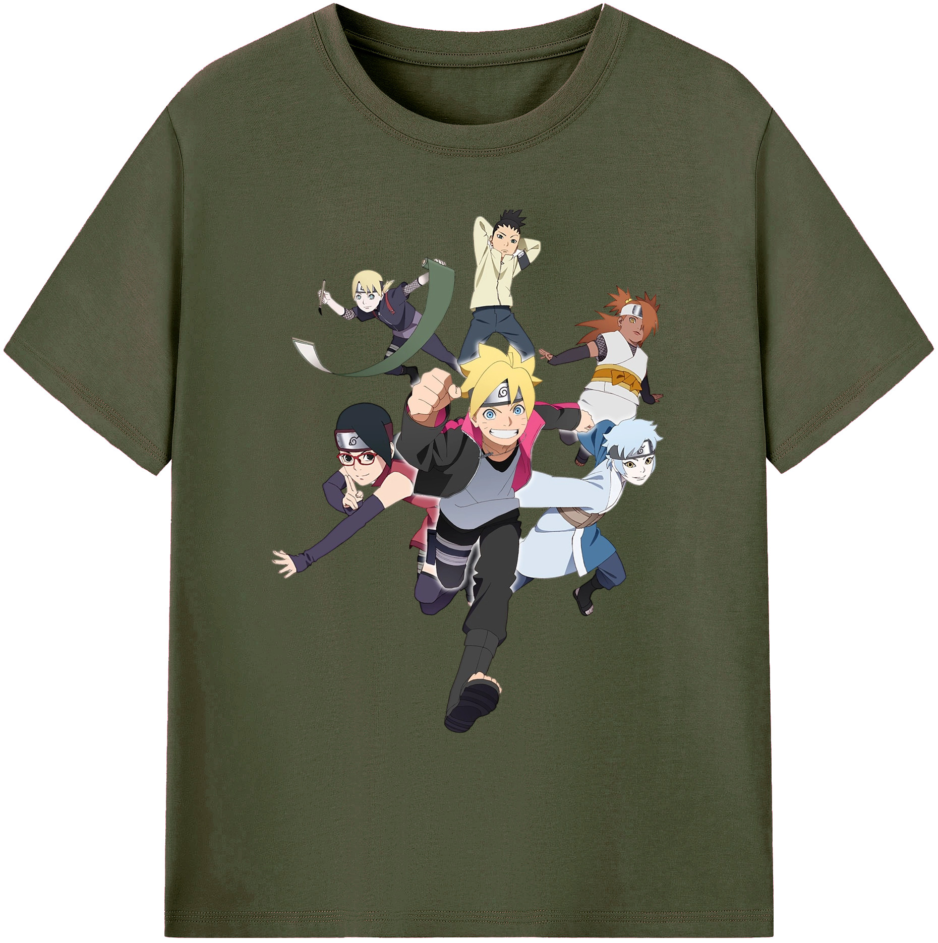 （画像用） NARUTO -ナルト- うずまき ボルト Uzumaki Boruto 綿100％ メンズ半袖Tシャツ｜肌触りやわらか＆通気性